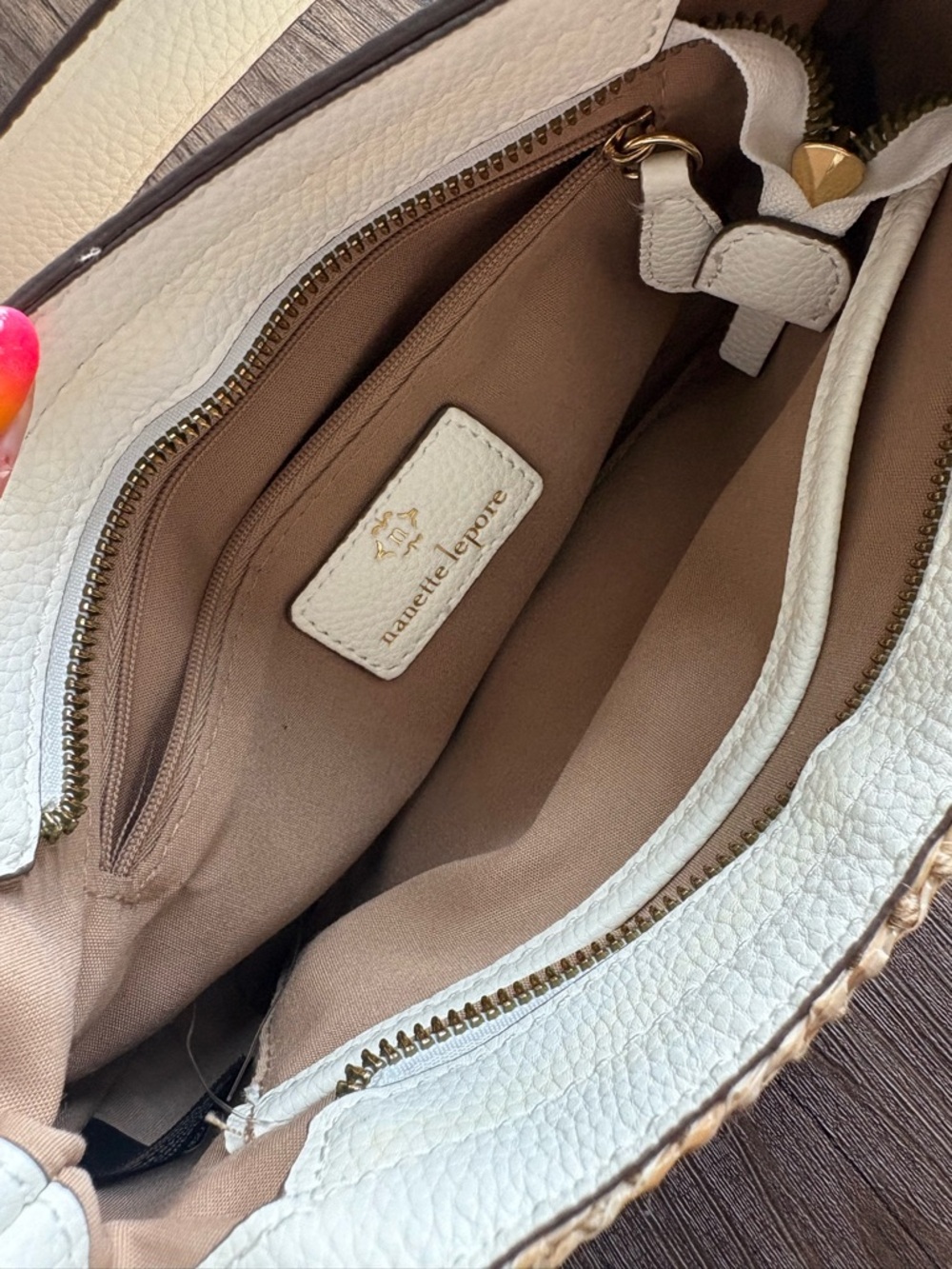 Nanette Lepore Cream and Natural Straw Shoulder Bag - Picture 3 of 5